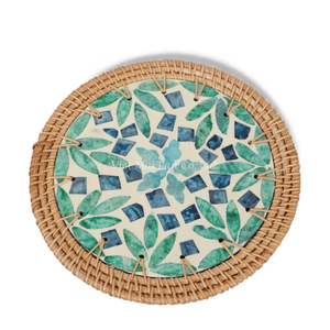 Mantel Individual de Nácar Combinado con Ratán para una Decoración de Mesa de Comedor Sostenible y Uso Doméstico, Procedente de Vietnam - Product Image 2