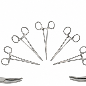 Juego de 5 Pinzas Hemostáticas para Mosquitos con Bloqueo, Curvas de 5 Pulgadas, Instrumento Quirúrgico Dental de Acero Inoxidable - Product Image 2