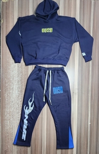 Ensemble sweat à capuche et pantalon de survêtement pour homme, coupe ample, décontracté, sport, deux pièces, brodé, avec logo personnalisé, haute qualité - Product Image 4