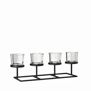 Venta caliente elegante vela de Metal y soporte de candelita para el hogar Hotel mesa superior iluminación Navidad Mesa decoración precio candelabro - Product Image 5