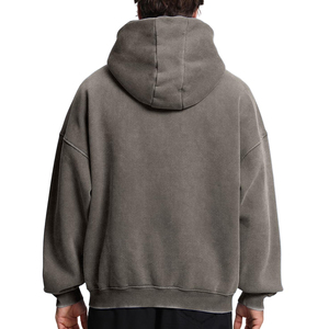 Sweat à capuche avec fermeture éclair pour hommes, vêtements de rue, lavage à l'acide, soleil délavé, sweats à capuche amples avec fermeture éclair pour hommes - Product Image 2