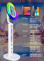 Machine Photobooth Portable de Haute Qualité avec Anneau Lumineux Rotatif pour Fêtes, Événements, Mariages et Anniversaires