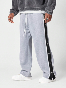 Pantalones Deportivos de Hombre con Cintura Elástica Estilo Vintage, Lavado Ácido Personalizado, Lisos, a la Moda, Talla Grande - Product Image 6