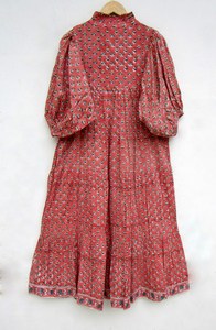 Robe longue vintage à imprimé floral pour femmes, manches longues, style décontracté pour les fêtes d'automne, décoration boutonnée et tour de taille naturel - Product Image 2