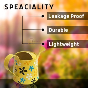 Bidon d'eau en métal antirouille élégant avec bec court étroit pour l'arrosage des plantes d'intérieur et les activités d'entretien des fleurs en plein air - Product Image 2