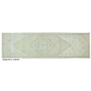 พรมอินเดียทอมือสไตล์โมเดิร์น ขนาด 2'6 x 10'0 - Product Image 1