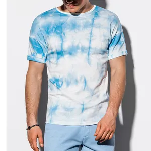 Men Short Sleeve O-Neck Casual Wear T Shirts Top Selling Men High Quality Anti Pilling Tie Dye T Shirts With Customized Logo