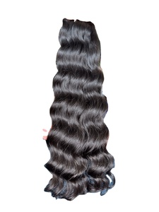 100% Natural camboyano vietnamita Remy cabello cutícula alineada sedoso suave ondulado paquete crudo humano Color Natural extensiones de cabello - Product Image 6