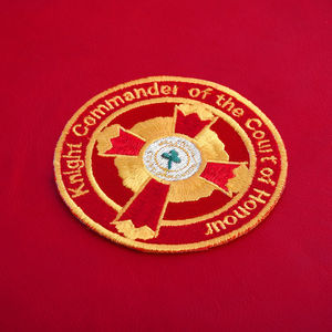 Caballero Comandante de la Corte de honor Rito escocés Corona Cap Case Red Imitación de cuero al por mayor de alta calidad Cap Cases - Product Image 3