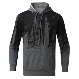 Chándal de algodón 100% para hombre, conjunto de sudaderas con capucha transpirables, ropa informal Lisa personalizada para invierno, patrón sólido - Product Image 3