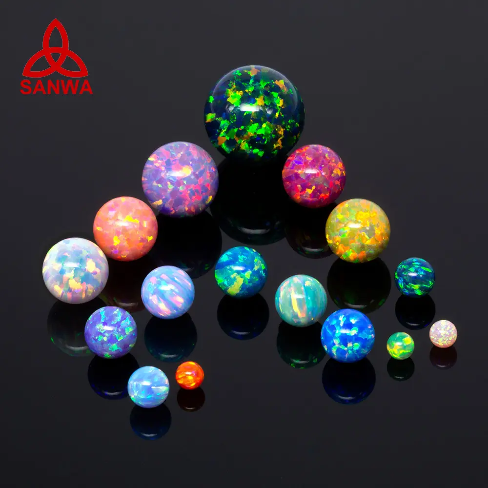 Synthetische Opal perlen, Stränge, polymer imprägnierte Opal kugel in 92 Farben, bester Preis