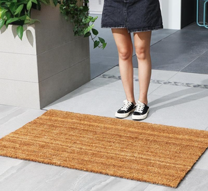 พรมเช็ดเท้ามะพร้าวแผ่นปูหน้าประตูไม่มีลายสำหรับตกแต่งบ้านพร้อมแผ่นรองรับงานหนักสำหรับกลางแจ้งและในร่ม - Product Image 4