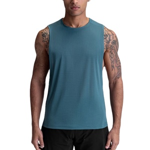 เสื้อกล้ามผู้ชายดีไซน์ใหม่สำหรับฤดูร้อน ผ้าสเตรช คอกลม ตัดเย็บแบบเวสต์ เหมาะสำหรับวิ่ง ออกกำลังกายกลางแจ้ง แฟชั่น ระบายอากาศได้ดี ทรงหลวม แห้งเร็ว - Product Image 3