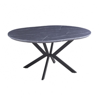 Table à manger en céramique extensible moderne personnalisée avec pieds en métal stables pour la salle à manger à domicile, l'hôtel ou le restaurant