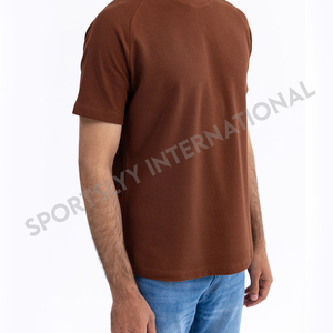 เสื้อยืดผู้ชายผ้าฝ้ายถักคุณภาพสูง 100% สวมใส่สบาย หนานุ่ม สไตล์สตรีทแวร์ พิมพ์ลายสกรีนตามสั่ง ลายเรียบ - Product Image 2