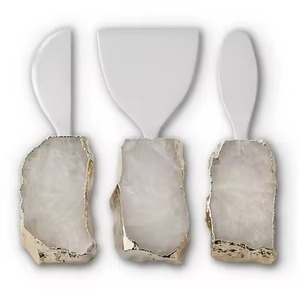 Ensemble de couteaux à fromage avec manche en bois, lame dorée, outils de cuisine, gadgets de cuisine - Product Image 3