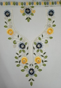 Écusson de col de luxe en filet avec broderie et paillettes pour robe de soirée kurti blouse décolleté boutique ethnique mode - Product Image 6