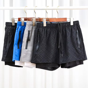 Custom Summer Casual Board Shorts Double Logo Color Unique Solid Double <b>Layer</b> Designer Lining Elastic Waist-All Print Blank - Product Image 5