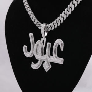 Lujoso Moissanite Diamond 925 Colgante personalizado de plata esterlina Iced Hip-Hop Style Custom Letter Body Jewelry para fiestas Regalos - Product Image 2