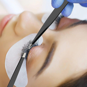 Juego de pinzas para cejas negras de acero inoxidable de alta calidad con tijeras y estuche de cuero Juego de herramientas para cejas - Product Image 6