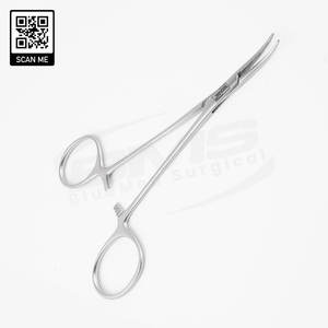 คีมห้ามเลือดแบบโค้ง Halsted ราคาโรงงาน ผลิตจากสแตนเลส เครื่องมือผ่าตัด คีมห้ามเลือดแบบใช้มือสำหรับหลอดเลือดแดง - Product Image 6