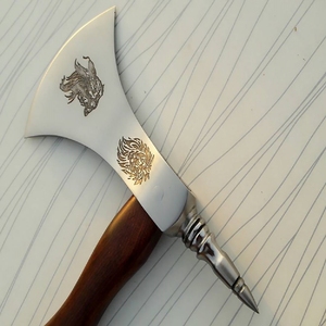 ขวานแบบถือจากไวกิ้งทำจากเหล็กคาร์บอนสูงขวานขวานโทมาฮอว์กสำหรับตั้งแคมป์ - Product Image 2