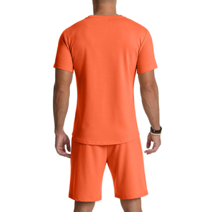 Ensemble t-shirt et short décontractés pour hommes pour le confort de la journée et le style estival décontracté avec tissu respirant pour une tenue de jour à la mode - Product Image 2