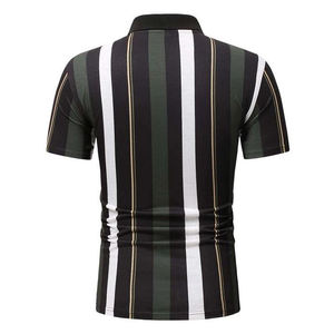 เสื้อโปโลปักโลโก้สำหรับผู้ชายเสื้อแฟชั่นแขนสั้นลายสีพื้นสำหรับใส่ตีกอล์ฟดีไซน์ทันสมัย - Product Image 2