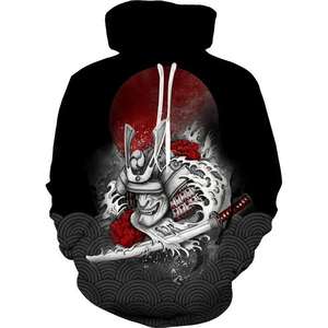 Polyester Sublimation Blank Hoodies Bulk Sale Custom 3D Digital <b>Anime</b> Simpson 100% Polyester Unisex Men Sublimation <b>Hoodie</b> - Product Image 5