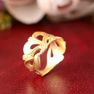 New Arrival Latest Design Boho Floral <b>Ring</b> Tribal Brass <b>Ring</b> for Women 18K Gold Plated Vintage Leaf Band for Wholesale OEM ODM - Product Image 3