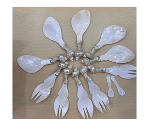 Cuchara de concha de acabado natural para regalos costeros, cuchara de concha de aspecto orgánico que se mezcla bien en la decoración del hogar inspirada en el mar - Product Image 3