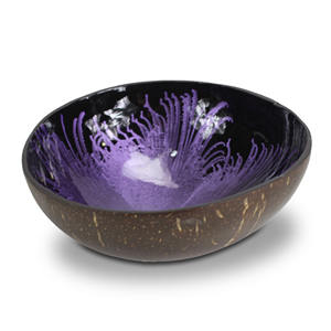 Bols en coquille de noix de coco laqués, magnifique motif de feux d'artifice, bols décorés à la main en laque, prix le plus bas - Product Image 3