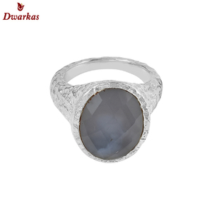 Vente en gros du fabricant Bague marteau en argent sterling 925 avec grande pierre de cristal pour bijoux pour hommes en stock - Product Image 4