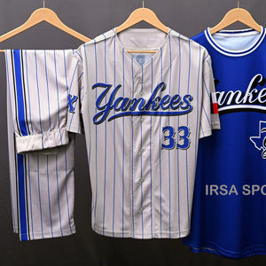 Ensemble de maillot et de pantalon de baseball personnalisé respirant de haute qualité imprimé par sublimation avec col en V Tissu 120g pour unisexe - Product Image 6