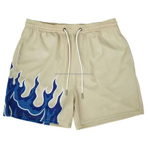 Shorts en maille personnalisés pour hommes, respirants, à séchage rapide, antibactériens, pour la course à pied, la salle de sport, 100% coton, unisexe, plage, basketball, imprimés - Product Image 2