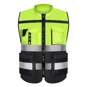Manufacturer Custom Reflective <b>Safety</b> Vest 100% Polyester Reflective Jacket High Visibility <b>Safety</b> Reflective Vest - Product Image 1