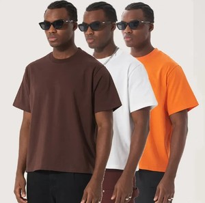 Camiseta de algodón de gran tamaño de alta calidad para hombre, estilo cuadrado de hombro caído personalizado con logotipo frontal, característica transpirable - Product Image 2