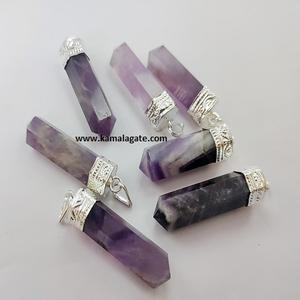 Pendentif Point de Cristal Aventurine Verte Pierre Semi-Précieuse Naturelle à Facettes Cabines en Métal Durable Pierre Précieuse de Guérison Reiki Quartz Rose - Product Image 4