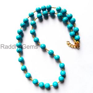 Collar de Cuentas de Plata de Ley AAA con Turquesa de 8 mm, Estilo Boho y Hippie, Unisex, Hecho a Mano, Regalo - Product Image 2