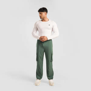 Pantalon Tactique Cloud Fit Vert Style Classique 6XL avec Logo Personnalisable, Fermetures Éclair Décoratives et Lavage Coloré, Coupe Ample - Product Image 4