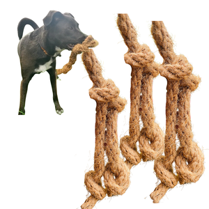Juguete de cuerda de cáscara de coco para mascotas, juguete masticable sostenible con cuerda de coco y bola para entrenamiento de perros - Product Image 1