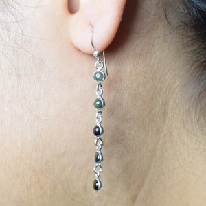 Boucles d'oreilles en argent sterling 925 faites à la main de style bohème bijoux en agate de mousse pour les filles lors d'occasions d'anniversaire ou de mariage - Product Image 2