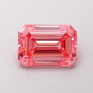 Diamant de laboratoire émeraude 2,05 carats Fancy Vivid Rose VVS2 - Product Image 4
