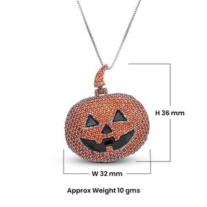 Collar con Colgante de Diamante Moissanite de Color, Estilo Hip Hop, con Diseño de Calabaza de Halloween, Plata 925, Joyería a Bajo Precio - Product Image 4