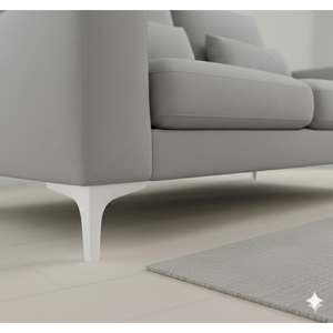 Pata de Mueble en Forma de T de Plástico Blanco de 12 cm, Soporte Resistente para Sofá, Cama, Armario, Diseño Minimalista para Hogar y Oficina - Product Image 6