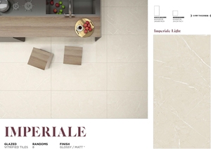 กระเบื้องพอร์ซเลนเคลือบป้องกันการลื่นน้ำหนักเบาดีไซน์แบบอิตาลีที่ทันสมัยสำหรับวิลล่าห้างสรรพสินค้าโรงเรียน - Product Image 2