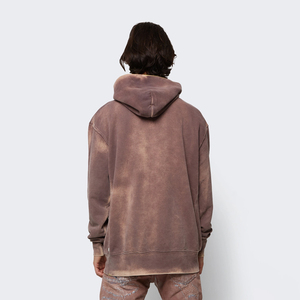 Sweat à capuche surdimensionné pour homme, imprimé personnalisé, délavé à l'acide, streetwear, XS, tissu en molleton français, broderie, 100% coton, thermique - Product Image 3