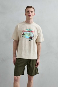 T-shirt Imperio da uomo, vestibilità regular, grigio-verde, 100% cotone anti-pilling, stampa floreale Thailandia Phuket, manica corta, casual, 240g - Product Image 2