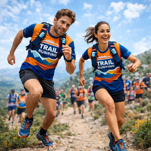 Magliette da Corsa Personalizzate 21k, T-Shirt per Eventi Sportivi e Maratone, Stampa Sublimatica, 100% Poliestere, Asciugatura Rapida - Product Image 1