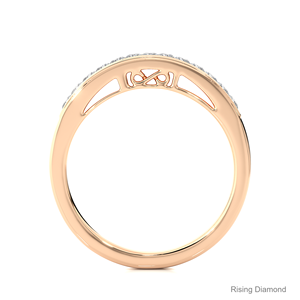 0,32 CTW Princess Cut Lab Grown Diamond Half Eternity Set Oro amarillo Boda Banda Aniversario Anillos de regalo - Product Image 6